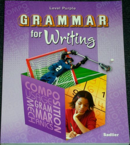 Beispielbild fr Grammar for Writing Level Purple Student Edition zum Verkauf von Better World Books