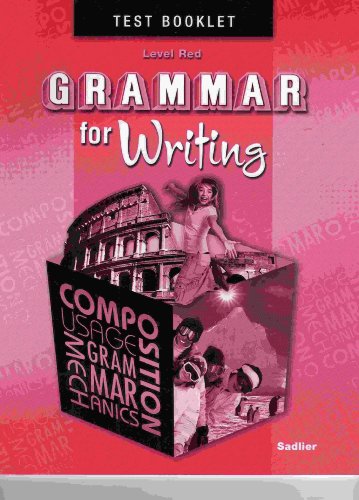 9780821502365: Grammar for Writing, Level RED, Student Test Booklet (Grade 6)