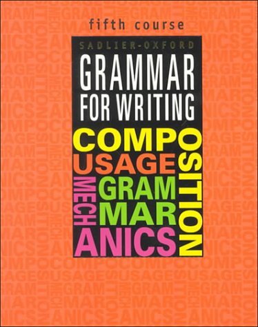9780821503201: Grammar for Writing, 5th Course