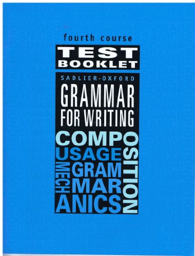 Beispielbild fr Grammar for Writing Composition Test Booklet 4th course zum Verkauf von Irish Booksellers