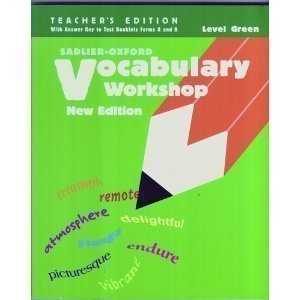 Beispielbild fr Vocabulary Workshop, Level Green, Teacher's Edition zum Verkauf von Front Cover Books