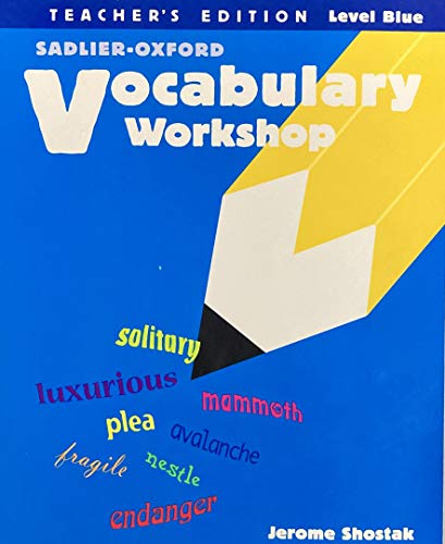 Imagen de archivo de Vocabulary Workshop, Level Blue, Teacher's Edition a la venta por Ergodebooks