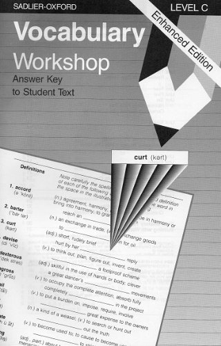 Imagen de archivo de Vocabulary Workshop: Level C, Answer Key to Student Text, Enhanced Edition a la venta por ThriftBooks-Dallas