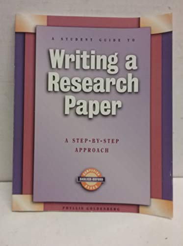 Imagen de archivo de A Student Guide to Writing a Research Paper a la venta por Better World Books