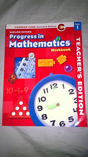 Stock image for Progress In Mathematics Grade 1 Workbook - Teacher's Edition - Common Core Enriched Edition ; 9780821551110 ; 0821551116 for sale by APlus Textbooks