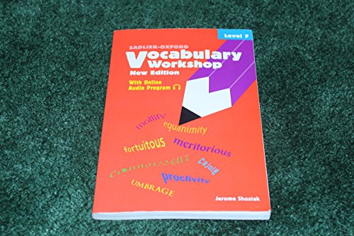 Imagen de archivo de Vocabulary Workshop: Level F a la venta por Your Online Bookstore
