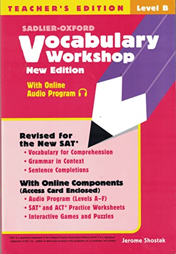 9780821571170: vocabulary-workshop-level-gsadlier-oxford-vocabulary-workshop-new-edition-level-d-teacher-s-edition