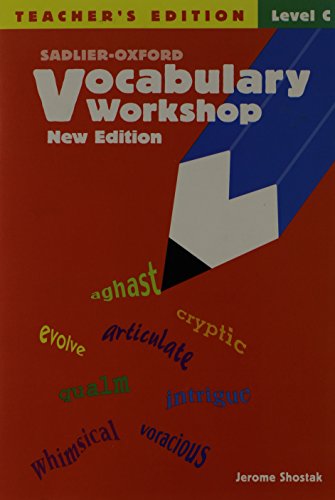Imagen de archivo de Vocabulary Workshop, Level C, Teacher's Edition a la venta por Dream Books Co.