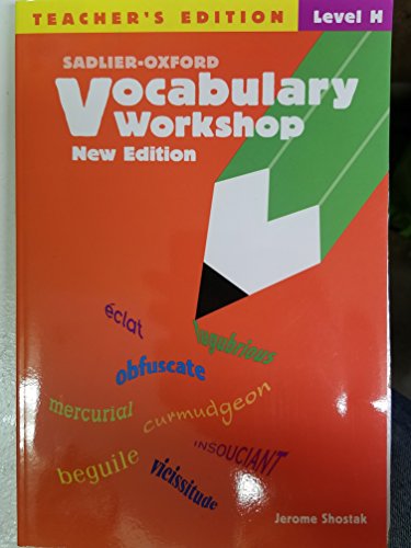 Stock image for Vocabulary Workshop: Level H Teacher's Edition by Shostak, Jerome (2005) Paperback for sale by SecondSale
