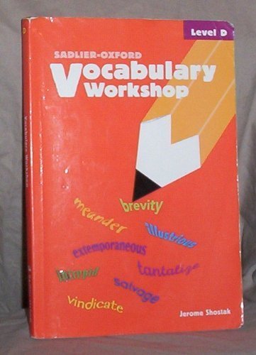 Imagen de archivo de Vocabulary Workshop: Level D a la venta por Reliant Bookstore