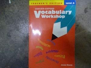 

Vocabulary Workshop, Level A, Teacher's Edition