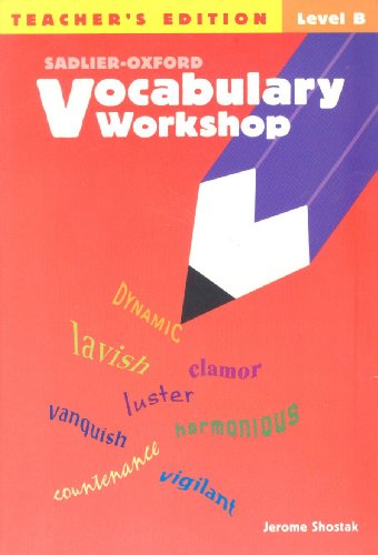 Stock image for Vocabulary Workshop: Teacher's Edition, Level B for sale by BooksRun