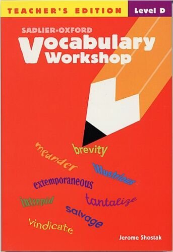 9780821576199: Vocabulary Workshop, Level D, Teacher's Edition