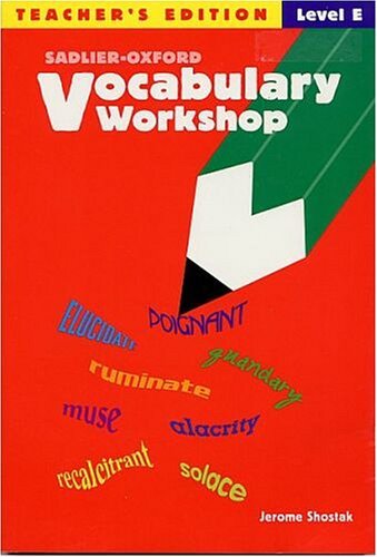 Stock image for Vocabulary Workshop: Level E, 10th Grade, Teacher's Edition ; 9780821576205 ; 0821576208 for sale by APlus Textbooks