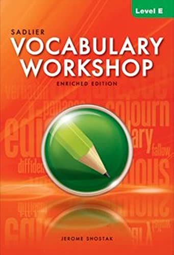 Stock image for Vocabulary Workshop: Enriched Edition: Student Edition: Level E (Grade 10) for sale by ZBK Books