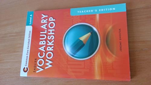 Stock image for Vocabulary Workshop Common Core Enriched Edition Level A (Grade 6): Teacher Edition for sale by HPB-Emerald