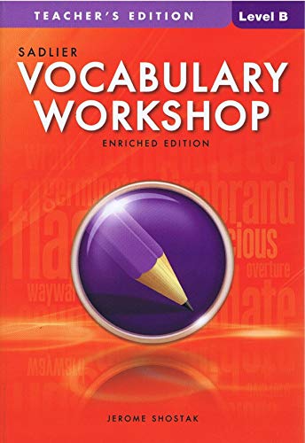Imagen de archivo de Vocabulary Workshop Common Core Enriched Edition Level B (Grade 7): Teacher Edition ; 9780821580271 ; 0821580272 a la venta por APlus Textbooks