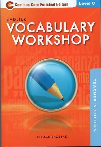 Imagen de archivo de Vocabulary Workshop ?2013 Common Core Enriched Edition, Teacher Edition, Level C (Grade 8) a la venta por SecondSale