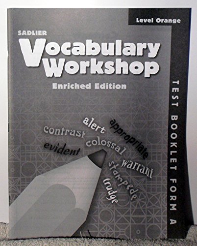9780821580547: Vocabulary Workshop 2011 Level Orange Test Booklet Form A (Grade 4)