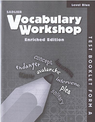Imagen de archivo de Vocabulary Workshop 2011 Level Blue Test Booklet Form A (Grade 5) a la venta por Nationwide_Text