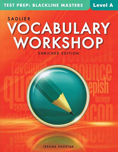 Stock image for Vocabulary Workshop @2013, Enriched Edition, Test Prep: Blackline Masters Level A (Grade 6) for sale by Wonder Book