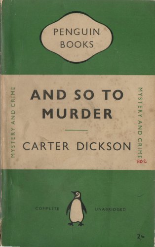 And So to Murder (9780821725368) by Carter Dickson