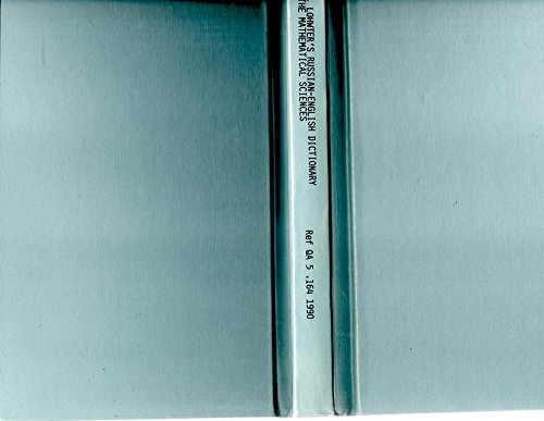 Imagen de archivo de A.J. Lohwater's Russian-English Dictionary of the Mathematical Sciences (English and Russian Edition) a la venta por ZBK Books