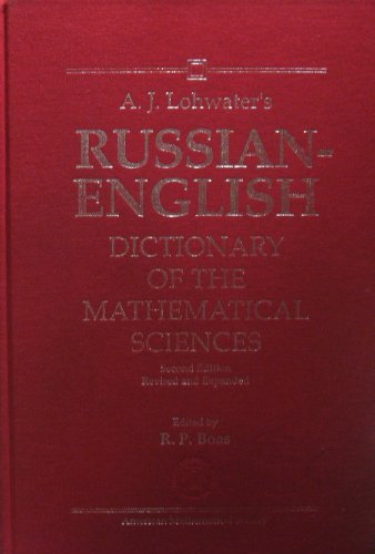 Imagen de archivo de Russian-English Dictionary of the Mathematical Sciences a la venta por Mispah books