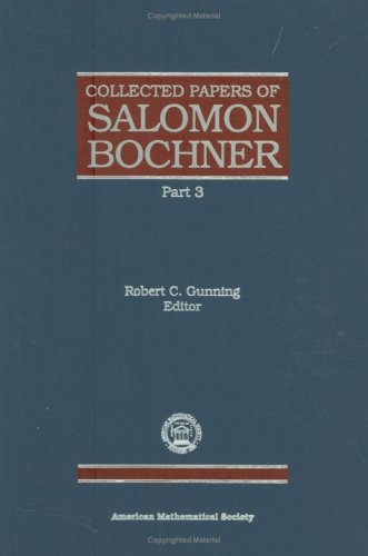 Stock image for Collected Papers of Salomon Bochner, Part 3 for sale by Zubal-Books, Since 1961