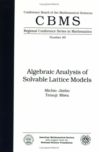 9780821803202: Algebraic Analysis of Solvable Lattice Models: Regional Conference (CBMS Regional Conference Series in Mathematics)