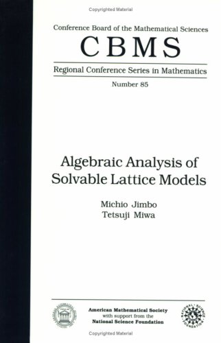 9780821803202: Algebraic Analysis of Solvable Lattice Models (Cbms Regional Conference Series in Mathematics)