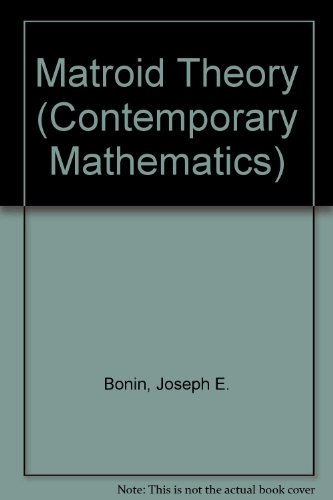 9780821805084: Matroid Theory (Contemporary Mathematics)