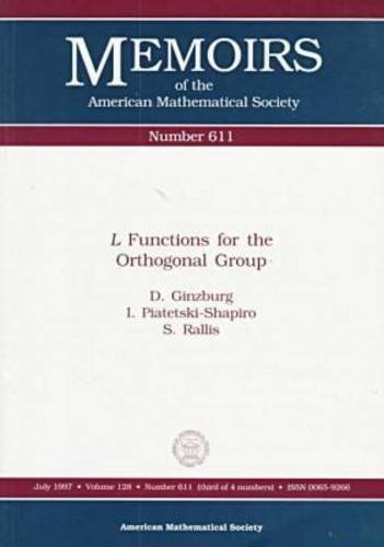9780821805435: L Functions for the Orthogonal Group