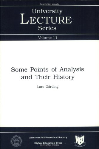 9780821807576: Some Points of Analysis and Their History (University Lecture Series)
