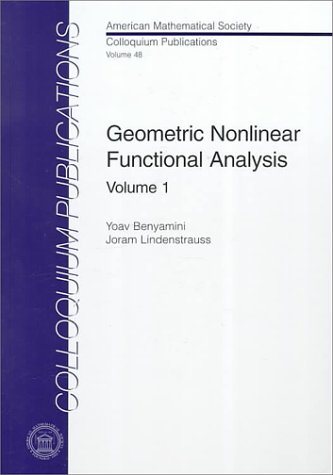 9780821808351: Geometric Nonlinear Functional Analysis, Volume 1 (Colloquium Publications)