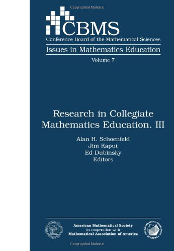 9780821808825: Research in Collegiate Mathematics Education III (CBMS Issues in Mathematics Education)