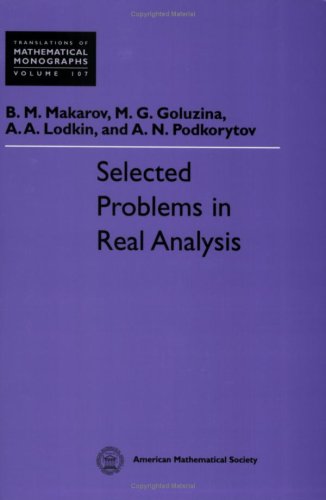 9780821809532: Selected Problems in Real Analysis (Translations of Mathematical Monographs, 107)