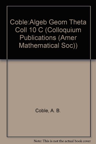 9780821810101: Algebraic Geometry and Theta Functions (COLLOQUIUM PUBLICATIONS (AMER MATHEMATICAL SOC))