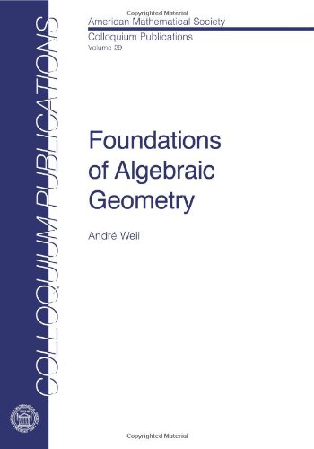 Beispielbild fr Foundations of Algebraic Geometry zum Verkauf von Books From California