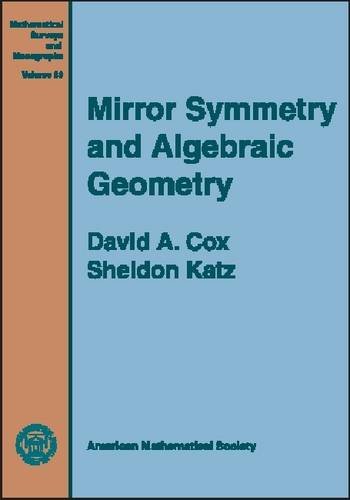 9780821810590: Mirror Symmetry and Algebraic Geometry: No.68 (Mathematical Surveys and Monographs)