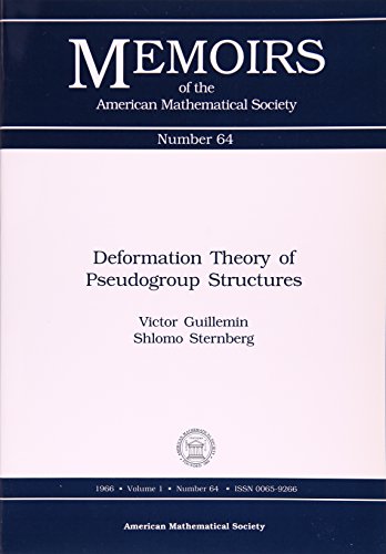 Imagen de archivo de Deformation Theory of Pseudogroup Structures (Memoirs of the American Mathematical Society 64) a la venta por Zubal-Books, Since 1961