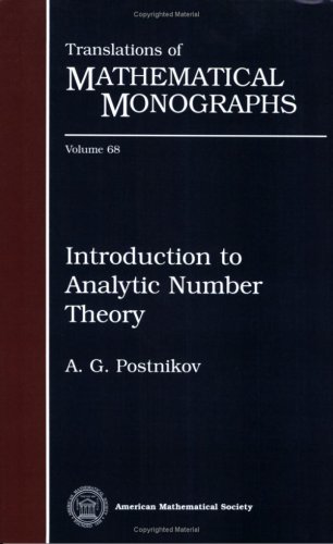 9780821813492: Introduction to Analytic Number Theory (Translations of Mathematical Monographs)