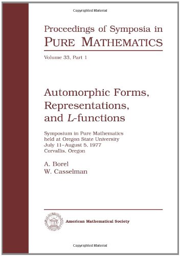 9780821814352: Automorphic Forms, Representations, and L-Functions: Symposium in Pure Mathematics. Volume XXXIII Part 1