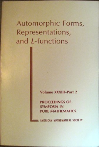 9780821814376: Automorphic Forms, Reprensentations, and L-Functions. (33)