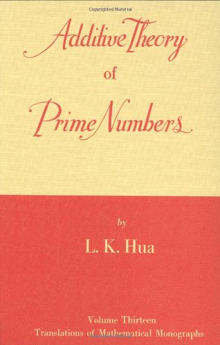 Stock image for Additive Theory of Prime Numbers (Translations of Mathematical Monographs : Vol 13) for sale by Moe's Books