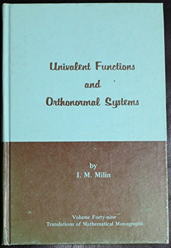 9780821815991: Univalent Functions and Orthonormal Systems