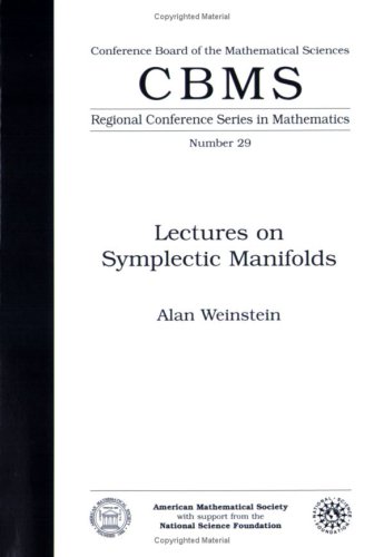 Imagen de archivo de Lectures on Symplectic Manifolds a la venta por Jay W. Nelson, Bookseller, IOBA