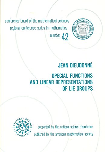 Beispielbild fr Special Functions and Linear Representations of Lie Groups zum Verkauf von Grey Matter Books