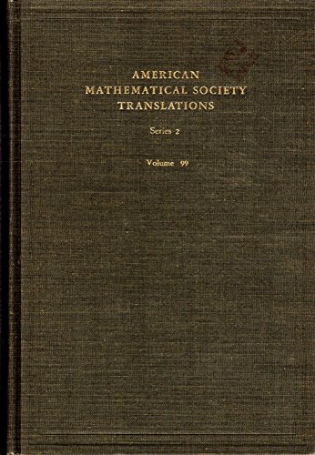 Imagen de archivo de American Mathematical Society Translations: 099 a la venta por Ammareal