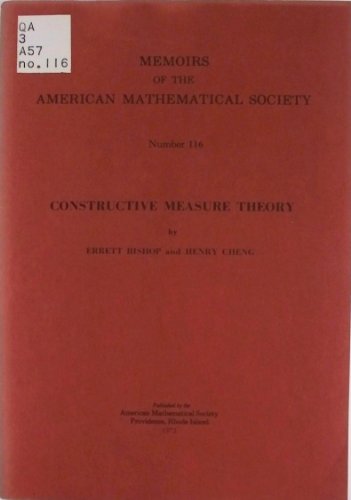 Stock image for Constructive Measure Theory for sale by dsmbooks